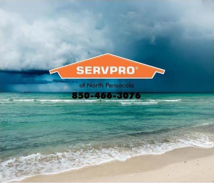 Ocean view with SERVPRO logo