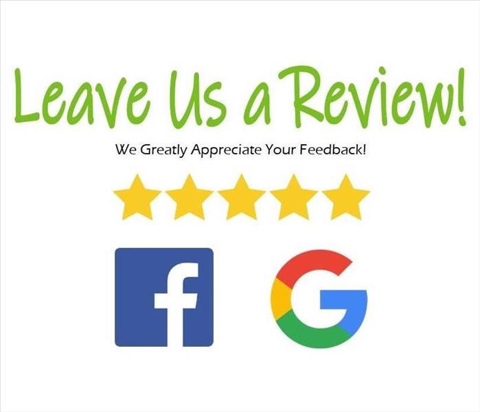 Google and Facebook Logos with request for review