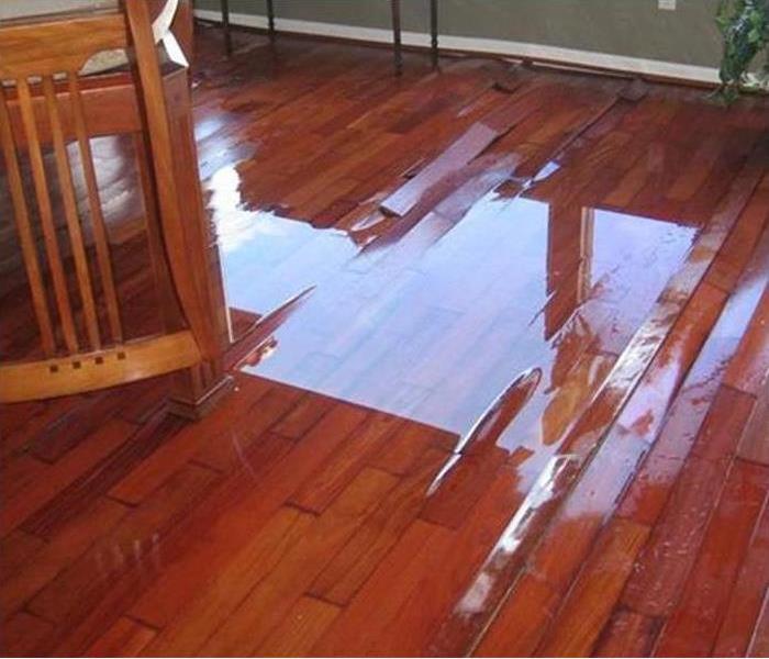 Wood floors with standing water